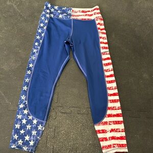 USA patriotic leggings- curves and combat boots